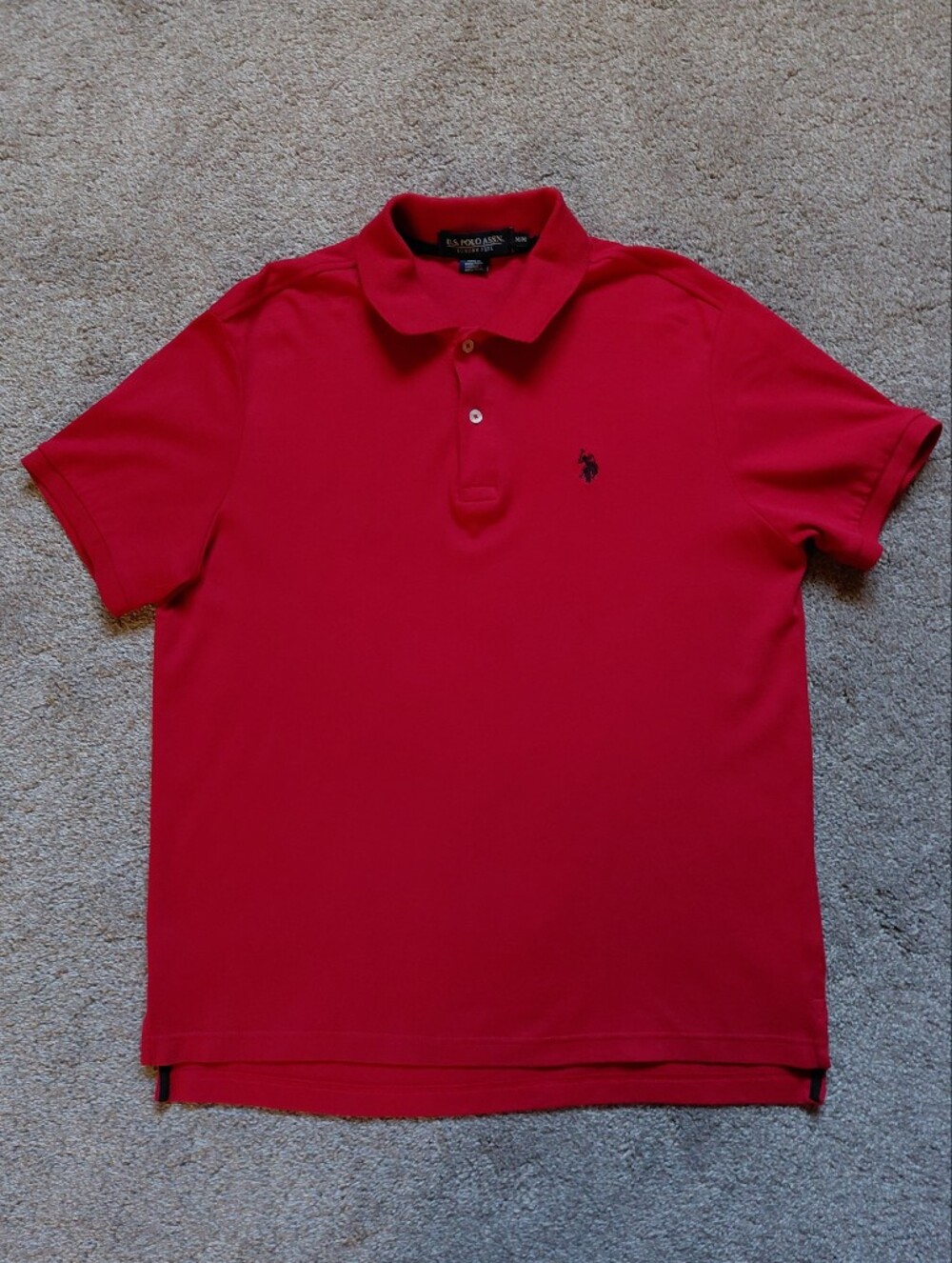 U.S. Polo Assn. Red Short Sleeve Polo with Embroidered Logo